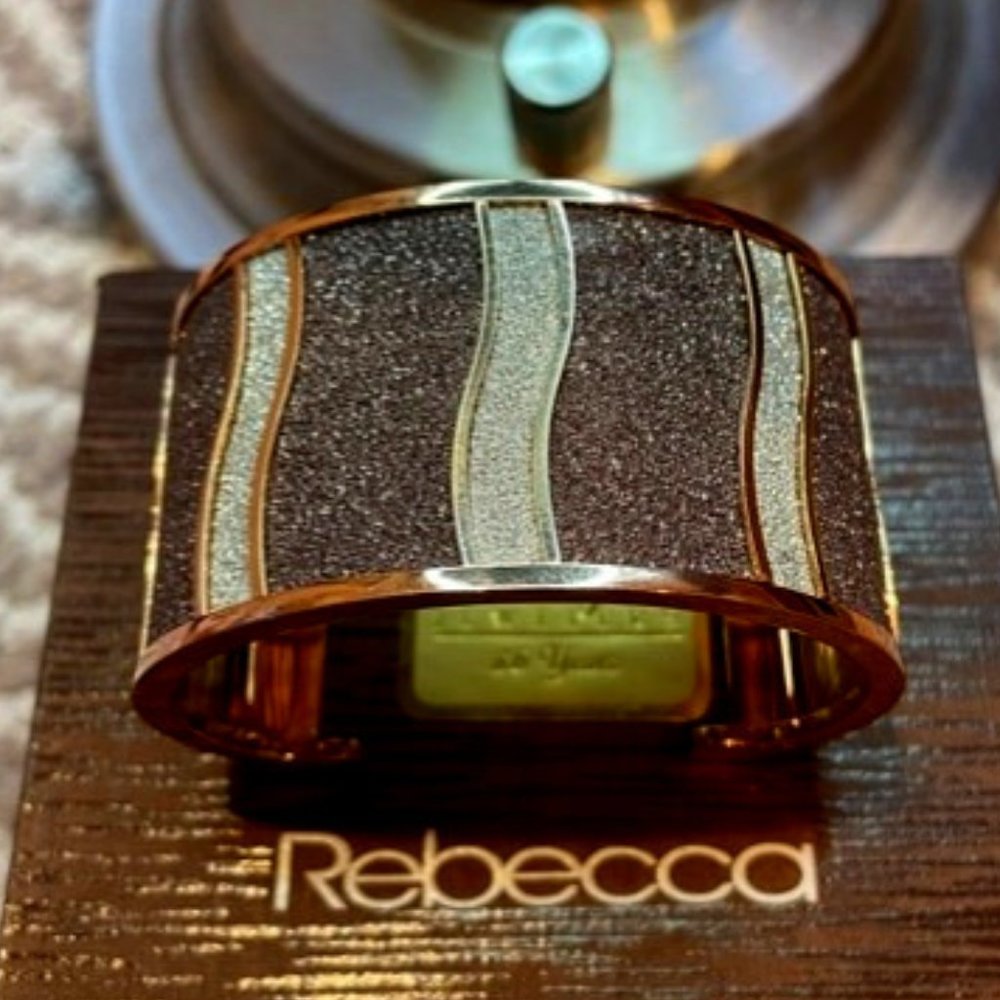 Pretty Rebecca Rose Gold Plated Cuff Bracelet
